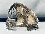 One Of The Coolest Vintage Native American Navajo Turquoise Sterling Silver Leaf Bracelet-Nativo Arts