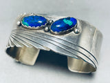 Rob Johnson Vintage Native American Navajo Sterling Silver Bracelet Cuff-Nativo Arts