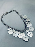 Juan Willie Vintage Native American Navajo Cross Charm Sterling Silver Necklace-Nativo Arts