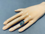 Wonderful Vintage Native American Navajo Turquoise Sterling Silver Ring-Nativo Arts