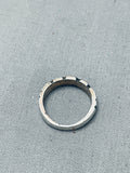 Unique Vintage Native American Navajo Turquoise Inlay Sterling Silver Ring Old-Nativo Arts