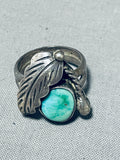Superior Vintage Native American Navajo Carico Lake Turquoise Sterling Silver Ring-Nativo Arts