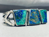 The Best Vintage Native American Navajo Azurite Sterling Silver Bracelet-Nativo Arts