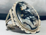 Mystic Night Vintage Native American Navajo Sterling Silver Agate Bracelet Cuff-Nativo Arts