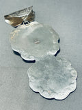 6 Inch Tall!! Native American Navajo Turquoise Sterling Silver Pendant-Nativo Arts