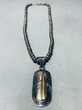 Important Smithsonian Artist Vintage Native American Navajo Sterling Silver Necklace-Nativo Arts