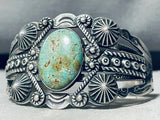 Early Vintage Native American Navajo Royston Turquoise Sterling Silver Button Bracelet-Nativo Arts