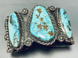 One Of The Best Ever Vintage Native American Navajo Turquoise Sterling Silver Bracelet-Nativo Arts