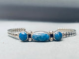 Incredible Vintage Native American Navajo Denim Lapis Sterling Silver Bracelet-Nativo Arts