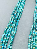 Rare Vintage Native American Navajo Turquoise Disc Sterling Silver Necklace-Nativo Arts