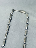 Important Vintage Navajo Ric Laselute Inlay Sterling Silver Necklace-Nativo Arts