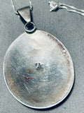 Whimsical Vintage Native American Hopi Turquoise Sterling Silver Turtle Necklace-Nativo Arts