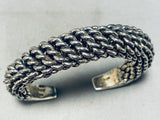 Elias Steven Crazy Woven Vintage Native American Navajo Sterling Silver Bracelet!-Nativo Arts