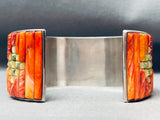 Most Unique Vintage Southwest Shell Inlay Sterling Silver Bracelet-Nativo Arts