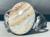 Rivers Of Agate Vintage Native American Navajo Sterling Silver Bracelet-Nativo Arts