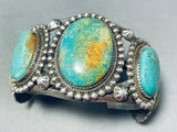 Rare Vintage Native American Navajo Royston Turquoise Sterling Silver Bracelet-Nativo Arts