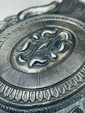 Huuuuuuggggeee Vintage Native American Navajo Detailed Sterling Silver Buckle 129 Grams-Nativo Arts