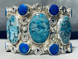 Important Tony Aguilar Sr Vintage Santomdoomingo Sterling Silver Bracelet-Nativo Arts