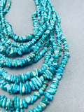 Grand Vintage Native American Navajo Turquoise Graduating Strand Sterling Silver Necklace-Nativo Arts