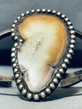 Banana's Foster Agate Vintage Native American Navajo Sterling Silver Bracelet-Nativo Arts
