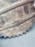 Unique Technique Flat Turquoise Vintage Native American Zuni Sterling Silver Bracelet-Nativo Arts
