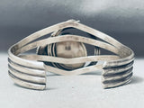 Extremely Detailed Vintage Native American Navajo Handmade Cowboy Hat Sterling Silver Bracelet-Nativo Arts