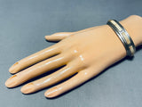 Special White Stone Piano Key Vintage Sterling Silver Bracelet-Nativo Arts