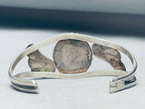 Mirror Flanks Vintage Native American Navajo Turquoise Sterling Silver Bracelet Old-Nativo Arts