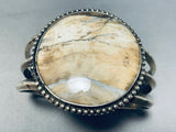 Map Agate Rare Vintage Native American Navajo Sterling Silver Bracelet Cuff Old-Nativo Arts
