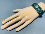 Very Very Very Old Vintage Native American Navajo Cerrillos Turquoise Sterling Silver Bracleet-Nativo Arts