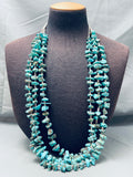 One Of The Best Old Kingman Turquoise Nugget Heishi Necklace Old-Nativo Arts