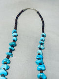 Noteworthy Vintage Native American Navajo Turquoise Sterling Silver Necklace-Nativo Arts