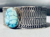 One Of The Best Vintage Native American Navajo Carico Lake Turquoise Sterling Silver Bracelet-Nativo Arts