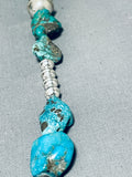 Fascinating Vintage Native American Navajo Turquoise Sterling Silver Arrowhead Necklace-Nativo Arts