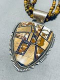 The Best Vintage Native American Navajo Tiger's Eye Sterling Silver Inlay Necklace-Nativo Arts