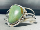 Bold Vintage Navajo Bracelet with Large Royston Turquoise in Sterling Silver-Nativo Arts