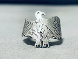 Important Vintage Native American Navajo Sterling Silver Eagle Ring-Nativo Arts