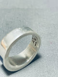 Noteworthy Vintage Native American Navajo Lapis Sterling Silver Signed Ring-Nativo Arts
