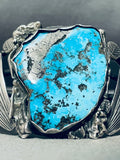 One Of The Best Ever Vintage Native American Navajo Morenci Turquoise Sterling Silver Bracelet-Nativo Arts