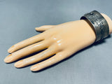 Dimples!! Hand Wrought Vintage Native American Navajo Sterling Silver Bracelet-Nativo Arts