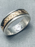 Gold And Sterling Vintage Native American Navajo Silver Ring-Nativo Arts