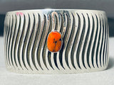 Ocean Waves And Coral Native American Navajo Sterling Silver Bracelet Cuff-Nativo Arts