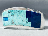 6 Inch Wrist Vintage Native American Navajo Carico Lake Turquoise Sterling Silver Bracelet-Nativo Arts