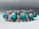 Sturdy Vintage Southwest Turquoise Nugget Sterling Silver Bracelet-Nativo Arts