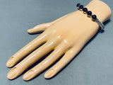 Unrivaled Vintage Native American Navajo Black Onyx Sterling Silver Bracelet-Nativo Arts