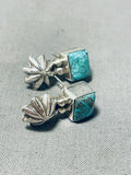 Carlyn Apachito Native American Navajo Red Mountain Turquoise Sterling Silver Earrings-Nativo Arts