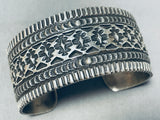 Spellbinding Vintage Native American Navajo Sterling Silver Bracelet Signed Linda Marble-Nativo Arts