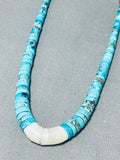 Native American Spectacular Authentic Vintage Santo Domingo Turquoise Sterling Silver Necklace-Nativo Arts