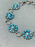 Fabulous Vintage Native American Navajo Sleeping Beauty Turquoise Sterling Silver Link Bracelet-Nativo Arts
