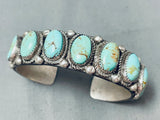 Astounding 84 Grams Vintage Native American Navajo Royston Turquoise Sterling Silver Bracelet-Nativo Arts